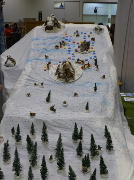 Terrain depicting a snow covered mountain slope