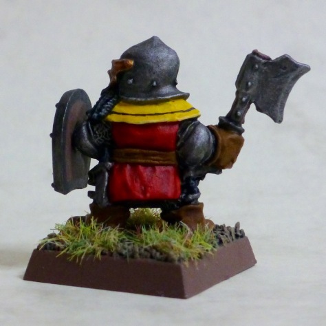Back view of a Dwarf trooper of the Dragon Company