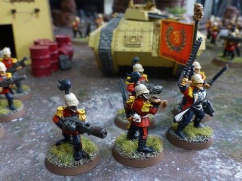 Command squad with standard bearer